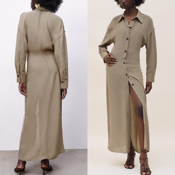 ZARA Viscose Shirt dress - Picture 3 of 3